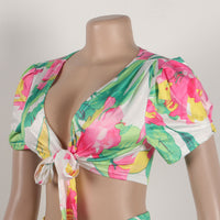 Floral Printed Chic Two 2 Piece Set