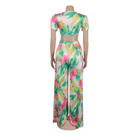 Floral Printed Chic Two 2 Piece Set