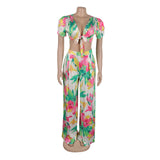 Floral Printed Chic Two 2 Piece Set
