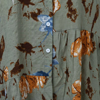 Vintage Floral Printed Abaya