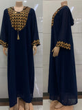 Hooded Abaya Knitted Kaftan Evening Dresses
