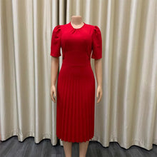 Load image into Gallery viewer, Elegant Pleated Office Dresses
