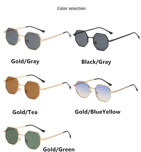 New Polygonal Metal Sunglasses