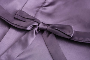 Purple Satin-Silk Bridal Party Bathrobe