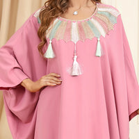 Tassel Bat Sleeve Caftan Abayas