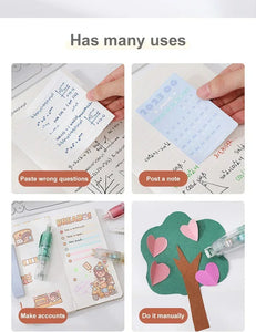 Cute Dots Glue Tape Double-Sided Adhesive Roller
