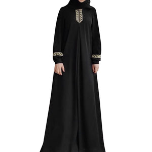 Long Muslim Dress Embroidery Kaftan Abaya