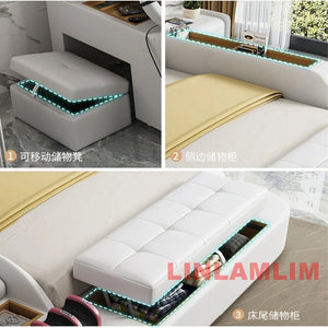 Modern Multifunctional Smart Tech Futuristic Bed