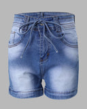 Casual High Waist Denim Short