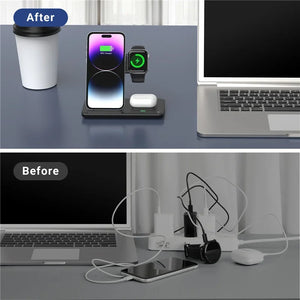 3 In 1 Wireless Charger Stand Pad For iPhone