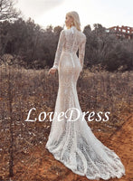 O Neck Mermaid Wedding Dress