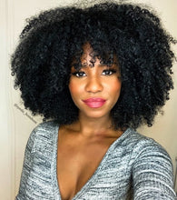 Load image into Gallery viewer, Kinky Afro Curly Wigs With Bangs
