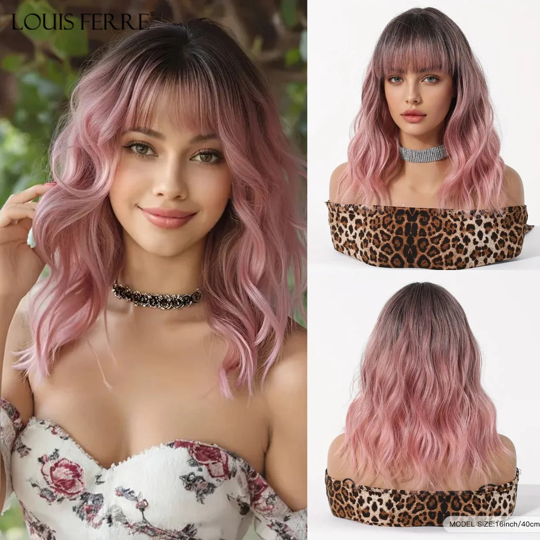 Synthetic Heat-Resistant Blonde Highlights Wigs