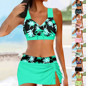 Floral Printed Backless Swimsuits