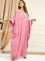 Tassel Bat Sleeve Caftan Abayas