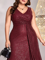 Sleeveless Sequin Evening Dress