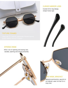 New Polygonal Metal Sunglasses