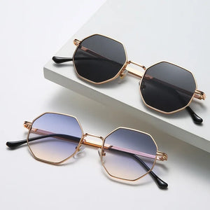 New Polygonal Metal Sunglasses