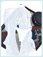 3-Piece Floral Print Knot Front Bikinis
