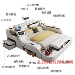 Modern Multifunctional Smart Tech Futuristic Bed