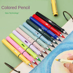 12 Colors No Ink Unlimited Pencil
