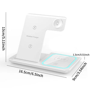 Magnetic Wireless Charging Stand for iPhone 15/14/13/12, iWatch Ultra/8/7/6/5, AirPods 3/2/Pro, Samsung