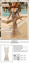 Load image into Gallery viewer, Backless Luxury Flower Appliques Mesh Gown
