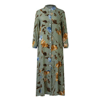 Vintage Floral Printed Abaya