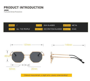 New Polygonal Metal Sunglasses