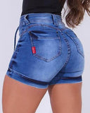 Casual High Waist Denim Short