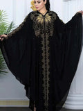 Bat Sleeve Abaya Diamond Kaftan Abaya