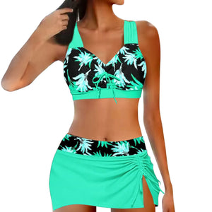 Floral Printed Backless Swimsuits