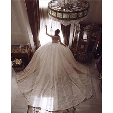 Load image into Gallery viewer, Pearls Beaded Long Sleeves Wedding Dresses
