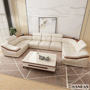 Elegant Leather Sectional Sofa Sets