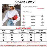 Flare Sleeve Asymmetry White Crop Top