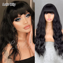 Load image into Gallery viewer, Synthetic Long Multi-Colour Curly Wig with Bangs
