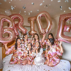 Metallic Bride Letter Wedding Balloons