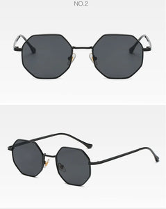 New Polygonal Metal Sunglasses