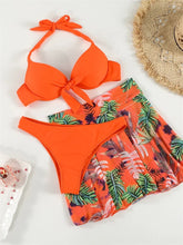 Load image into Gallery viewer, Brazilian Print Bikini Set Push Up Swimsuit
