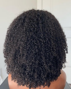 Kinky Afro Curly Wigs With Bangs