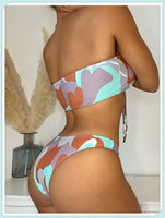 3-Piece Floral Print Knot Front Bikinis