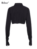 Flare Sleeve Asymmetry White Crop Top