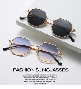 New Polygonal Metal Sunglasses