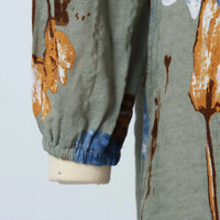 Vintage Floral Printed Abaya