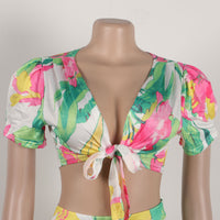 Floral Printed Chic Two 2 Piece Set