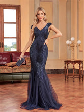 Load image into Gallery viewer, Sleeveless Sequin Evening Dress
