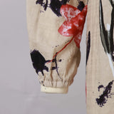 Vintage Floral Printed Abaya
