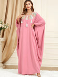 Tassel Bat Sleeve Caftan Abayas