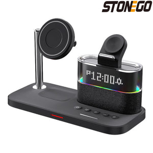 Magnetic Wireless Charging Stand for iPhone 15/14/13/12, iWatch Ultra/8/7/6/5, AirPods 3/2/Pro, Samsung