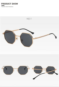 New Polygonal Metal Sunglasses